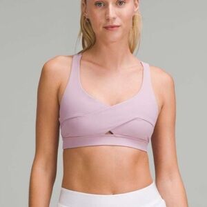 NWOT Lululemon Energy Bra Wrap *Light Support, B/C Cup Rose Blush